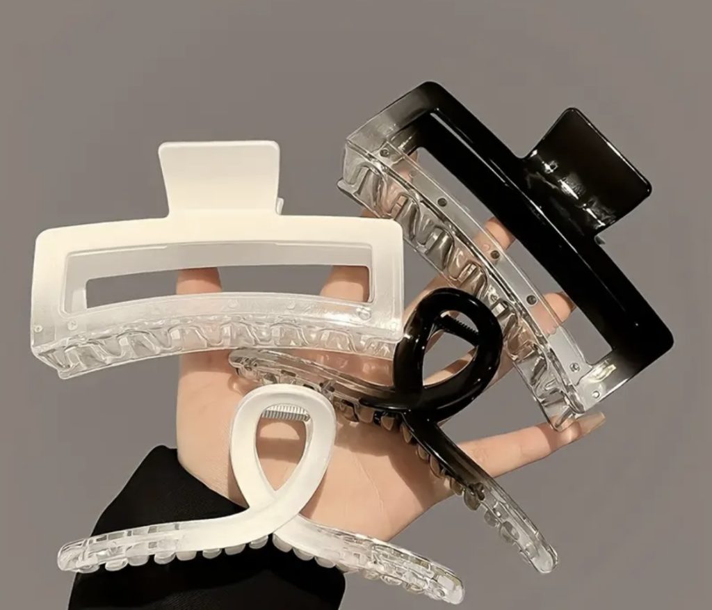 Lexi Hair Claw Set - Black / White