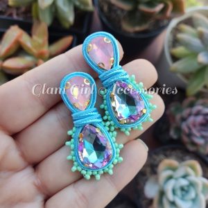 Lucille Crystal Soutache Earrings