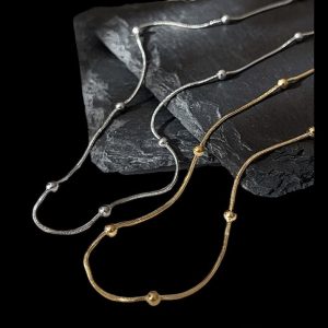 Stainless Steel Beaded Necklace💧