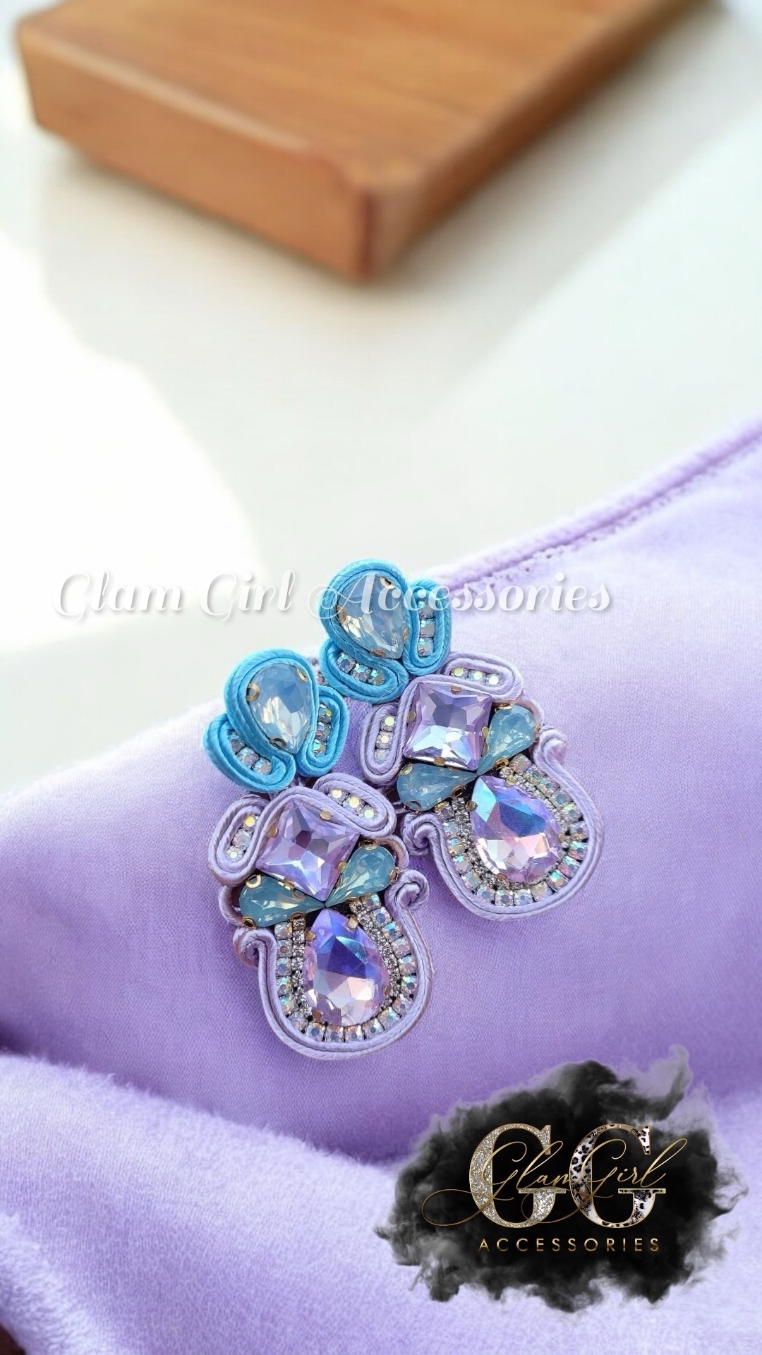 Brooklyn Crystal Soutache Earrings - Image 11