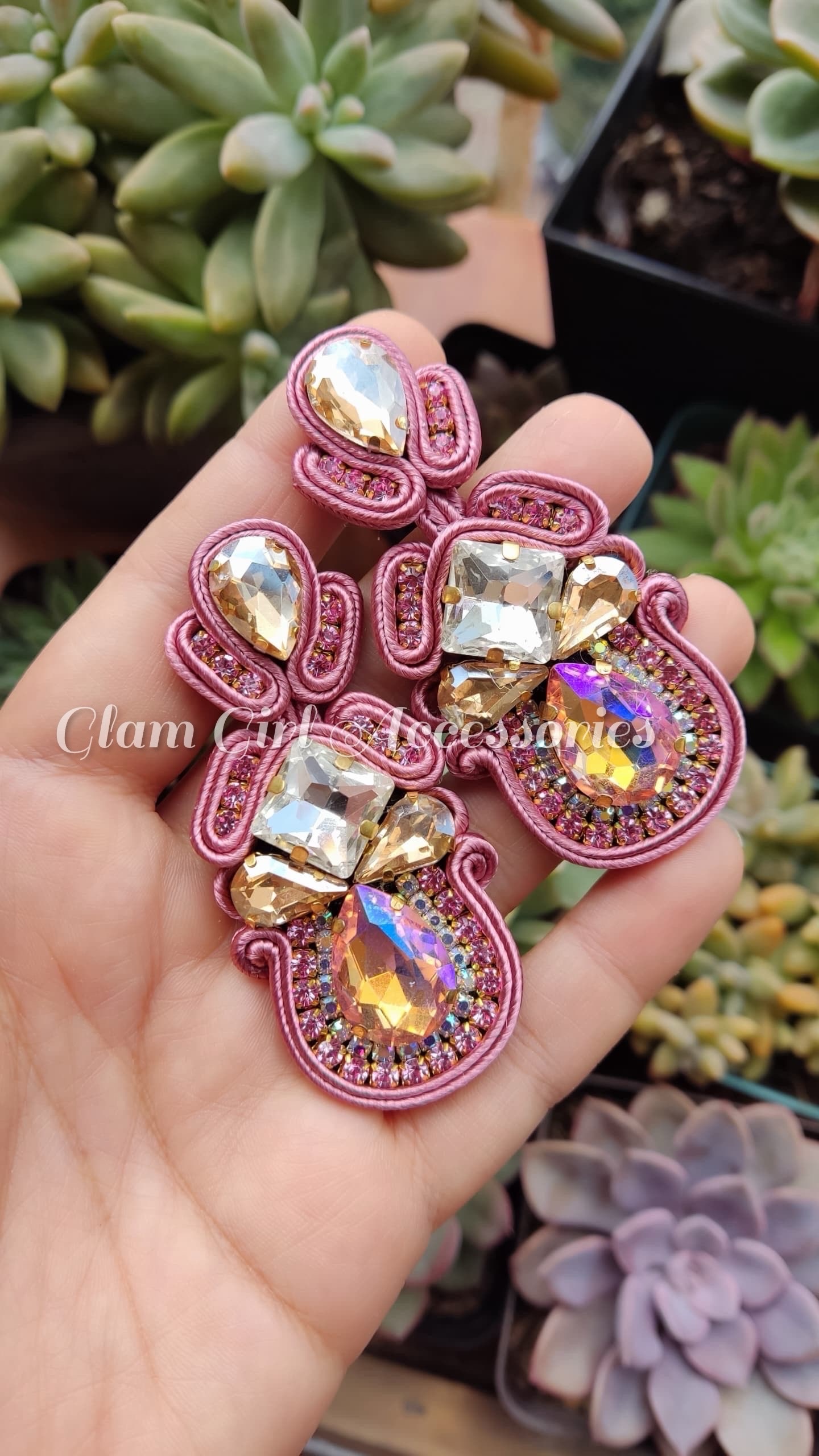 Brooklyn Crystal Soutache Earrings - Image 10