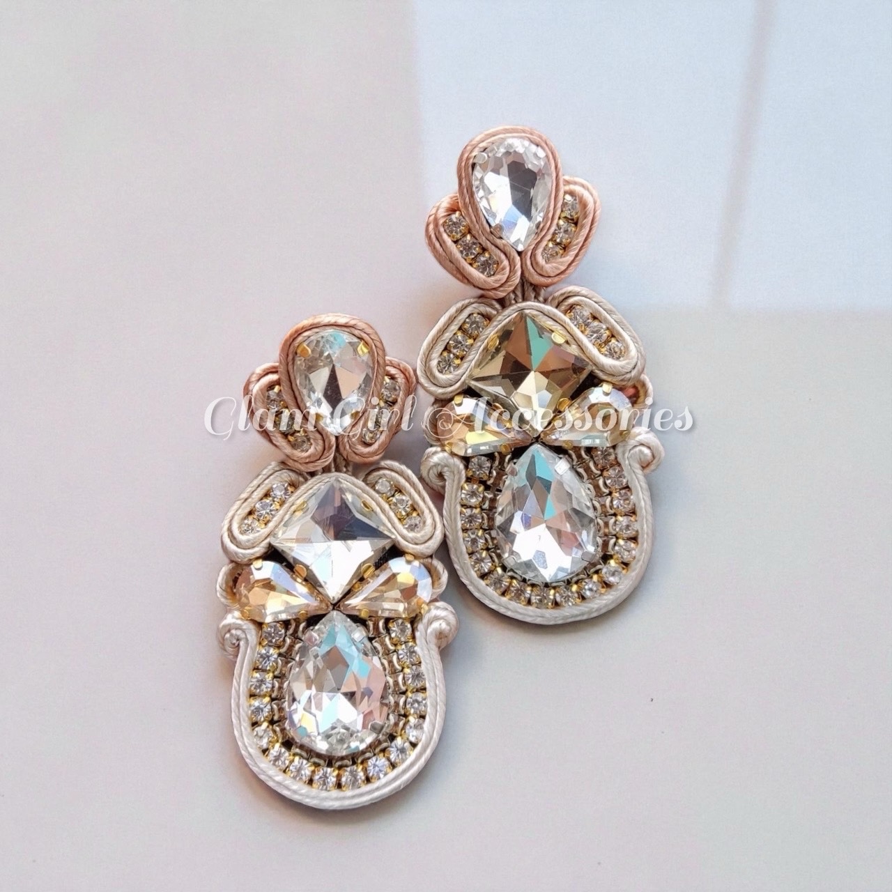 Brooklyn Crystal Soutache Earrings - Image 6