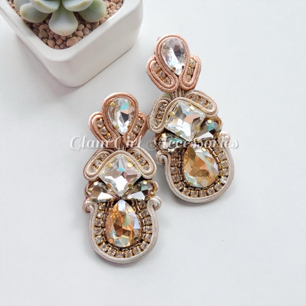 Brooklyn Crystal Soutache Earrings - Image 8