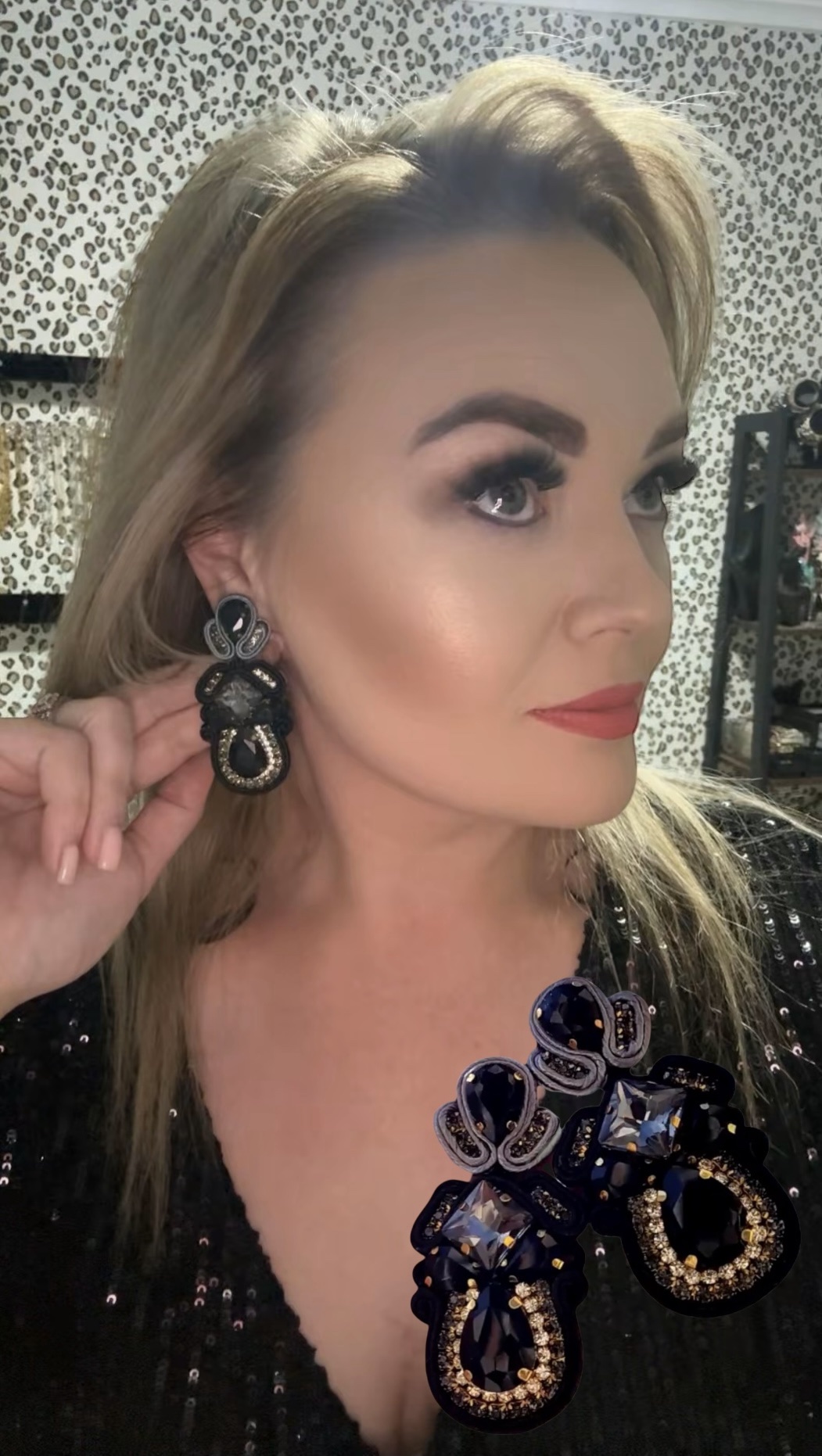 Brooklyn Crystal Soutache Earrings - Image 31