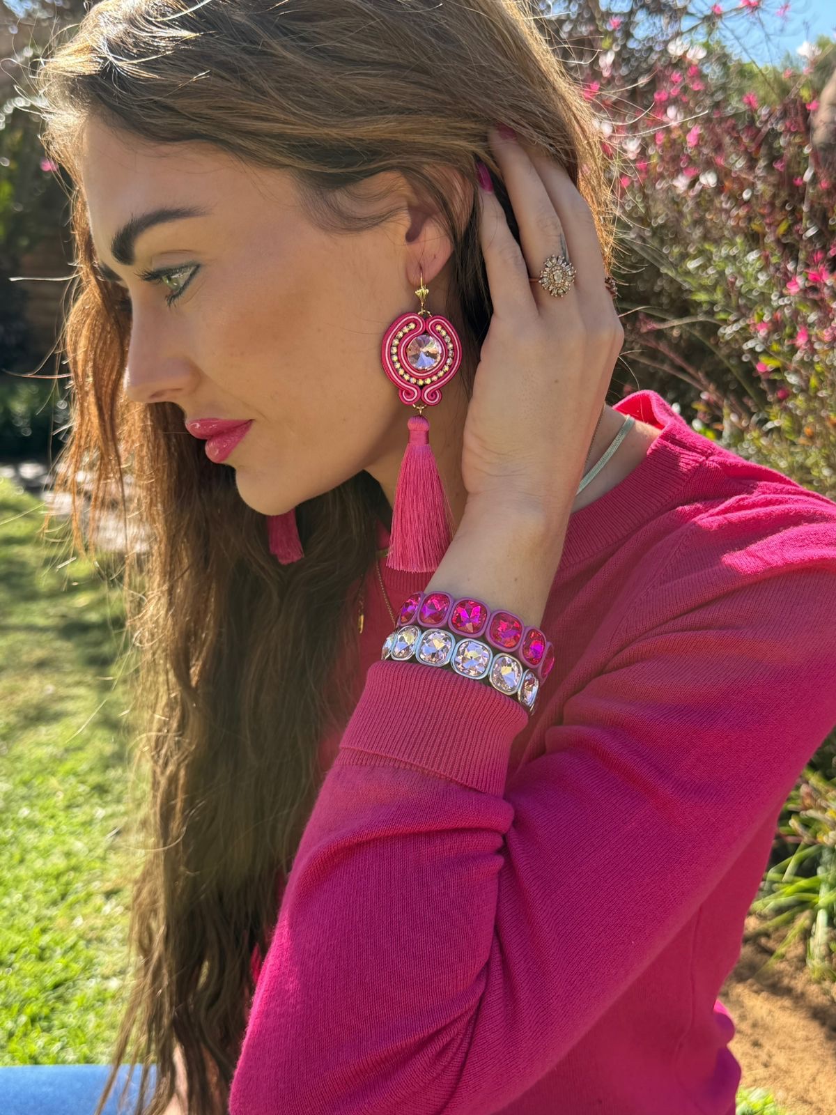 Charlene Crystal Soutache Earrings - Image 11