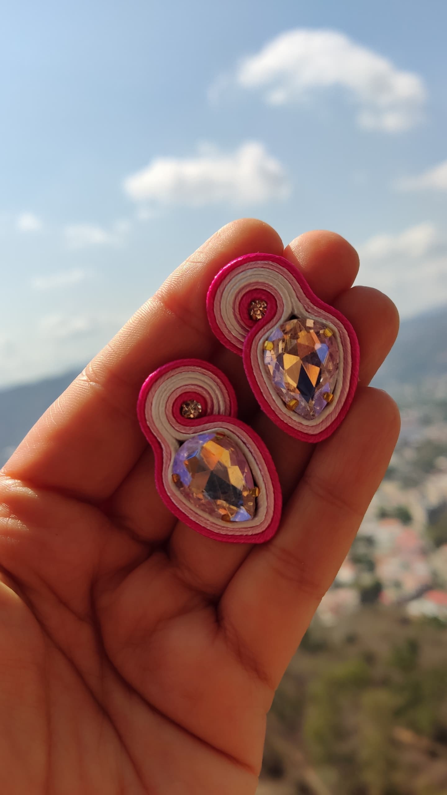 Zetske Crystal Soutache Earrings - Image 3