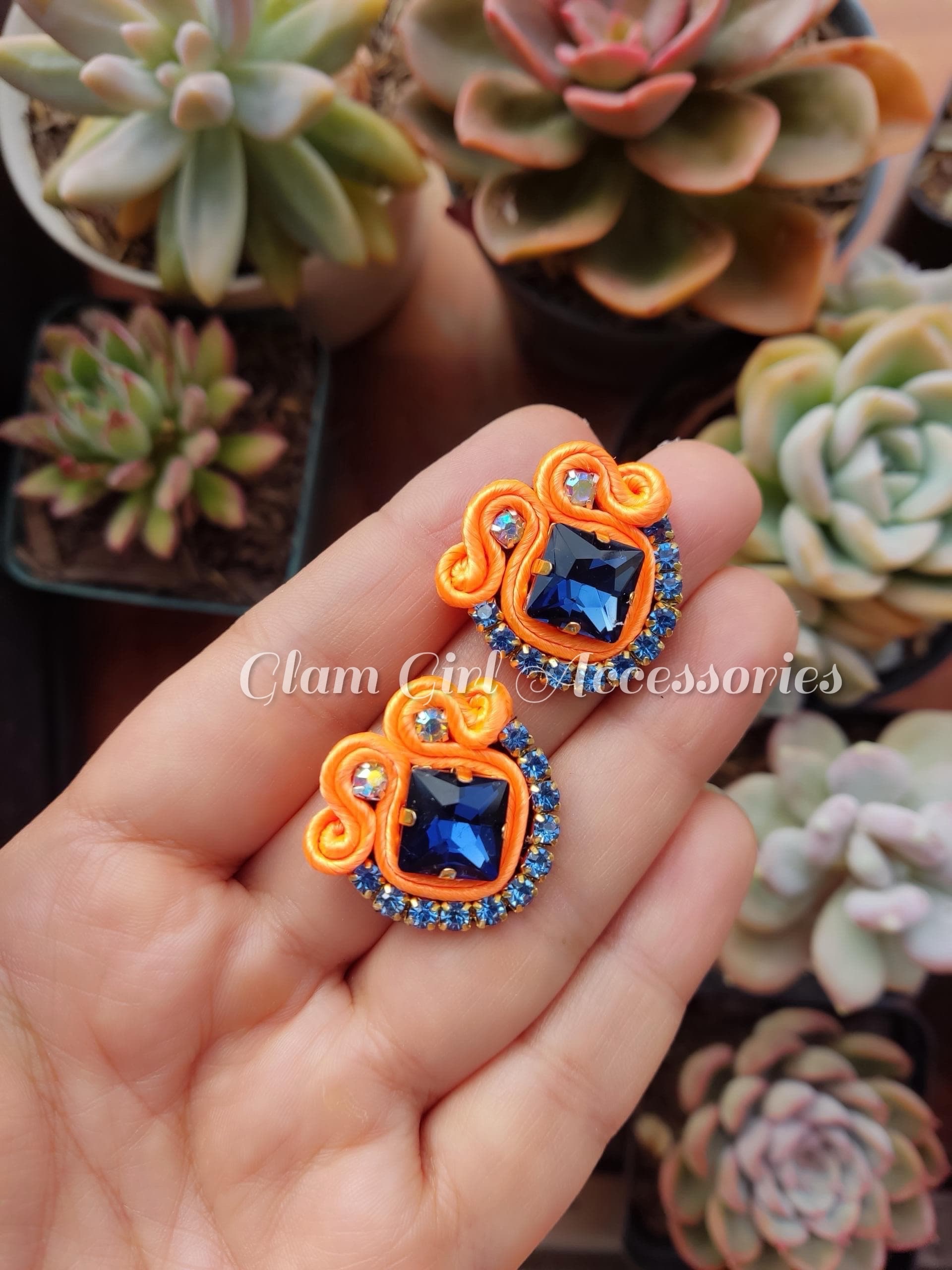 Janke Crystal Soutache Earrings - Image 3