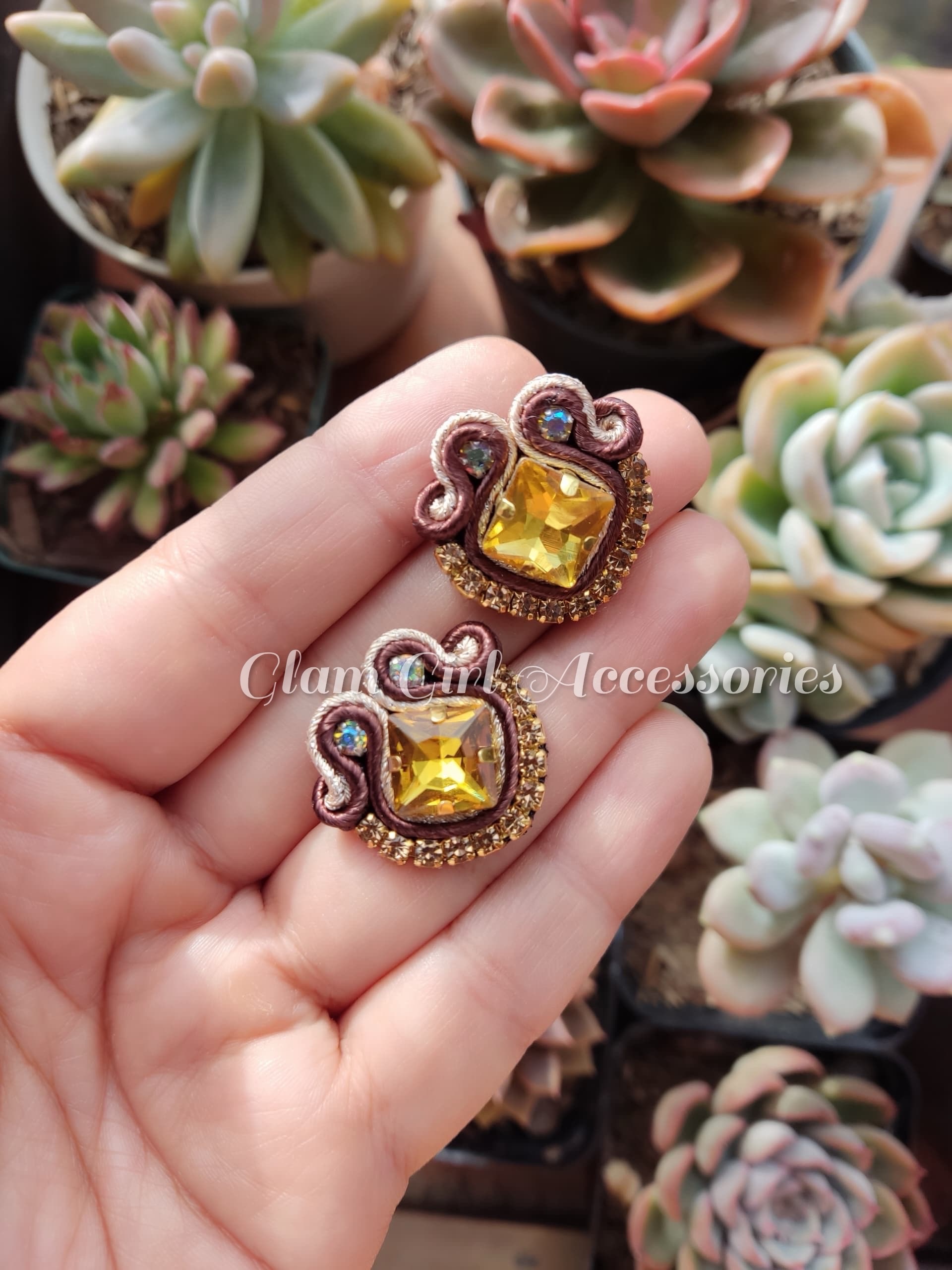 Janke Crystal Soutache Earrings - Image 22