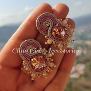 Leandi Crystal Soutache Earrings