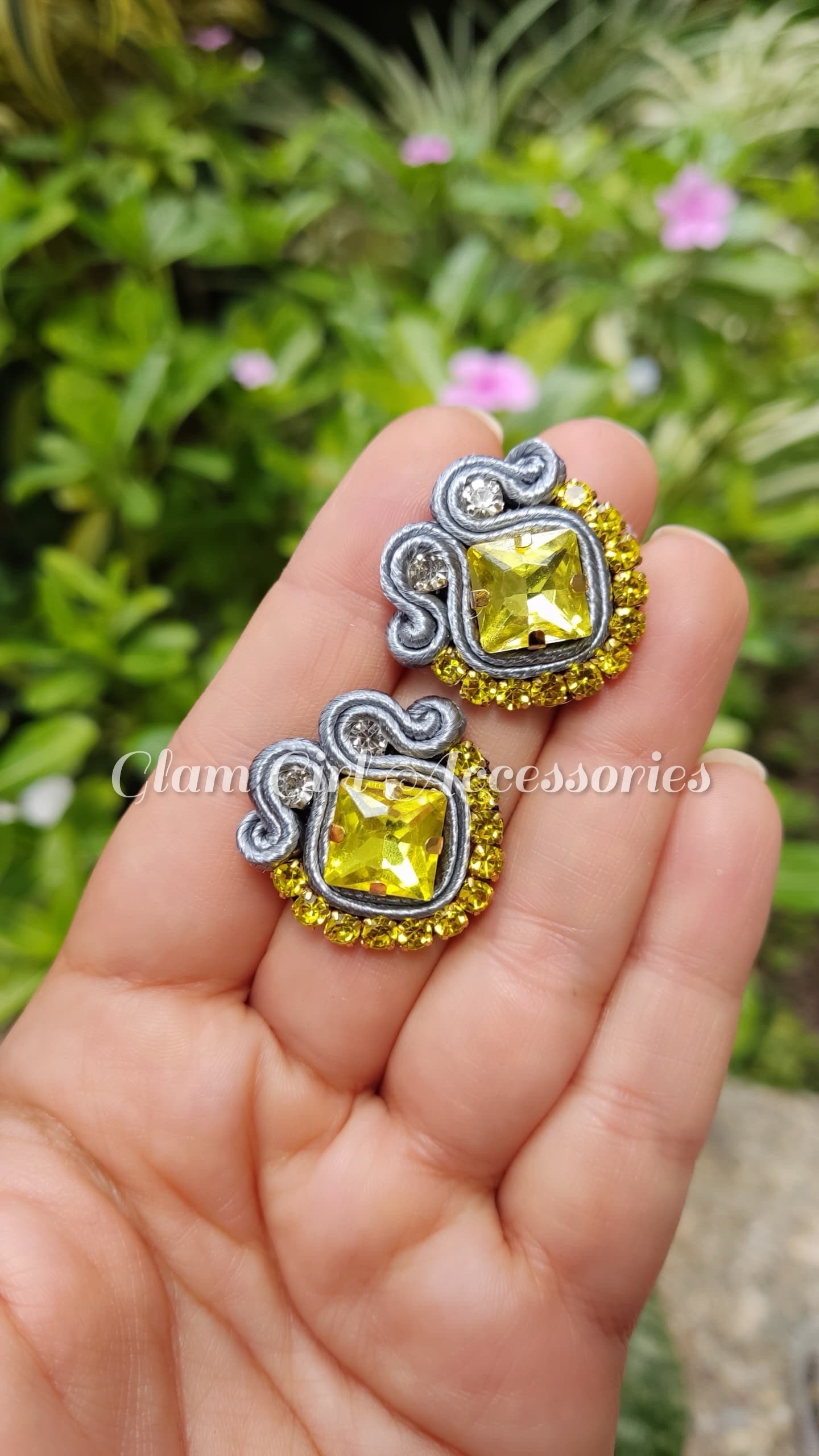 Janke Crystal Soutache Earrings - Image 10