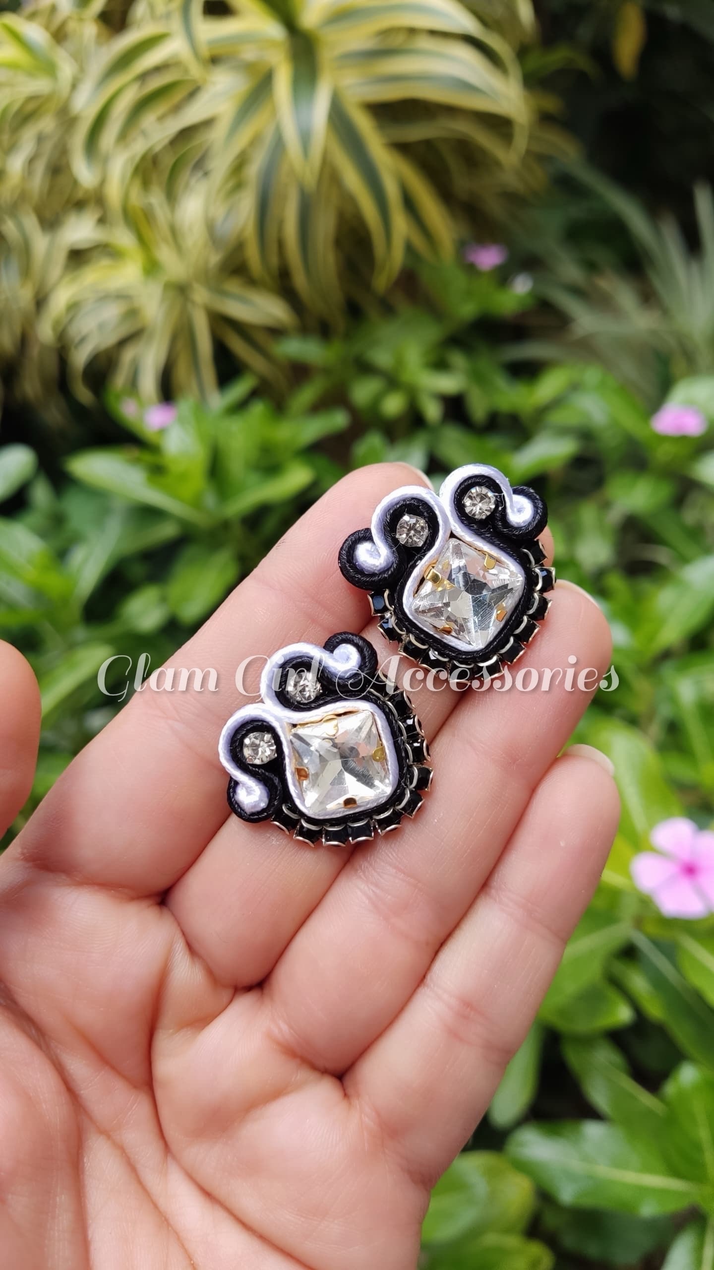 Janke Crystal Soutache Earrings - Image 8