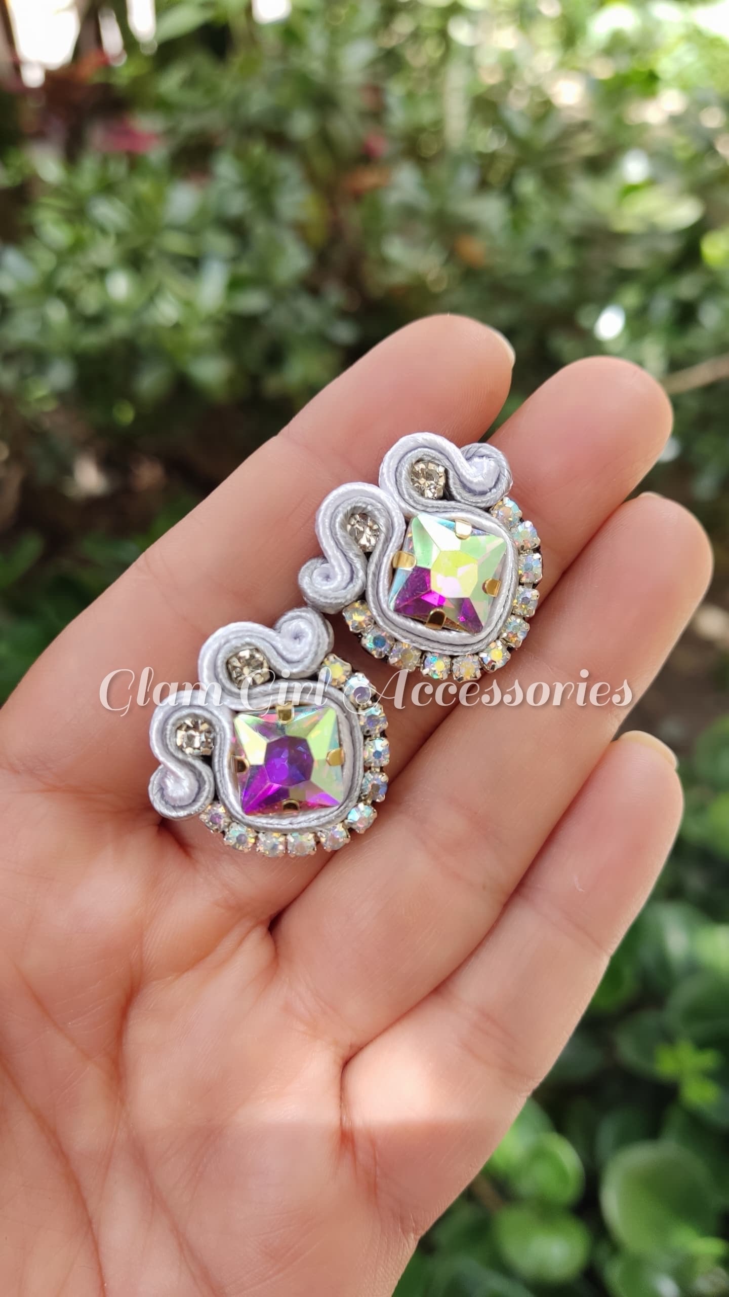 Janke Crystal Soutache Earrings - Image 6