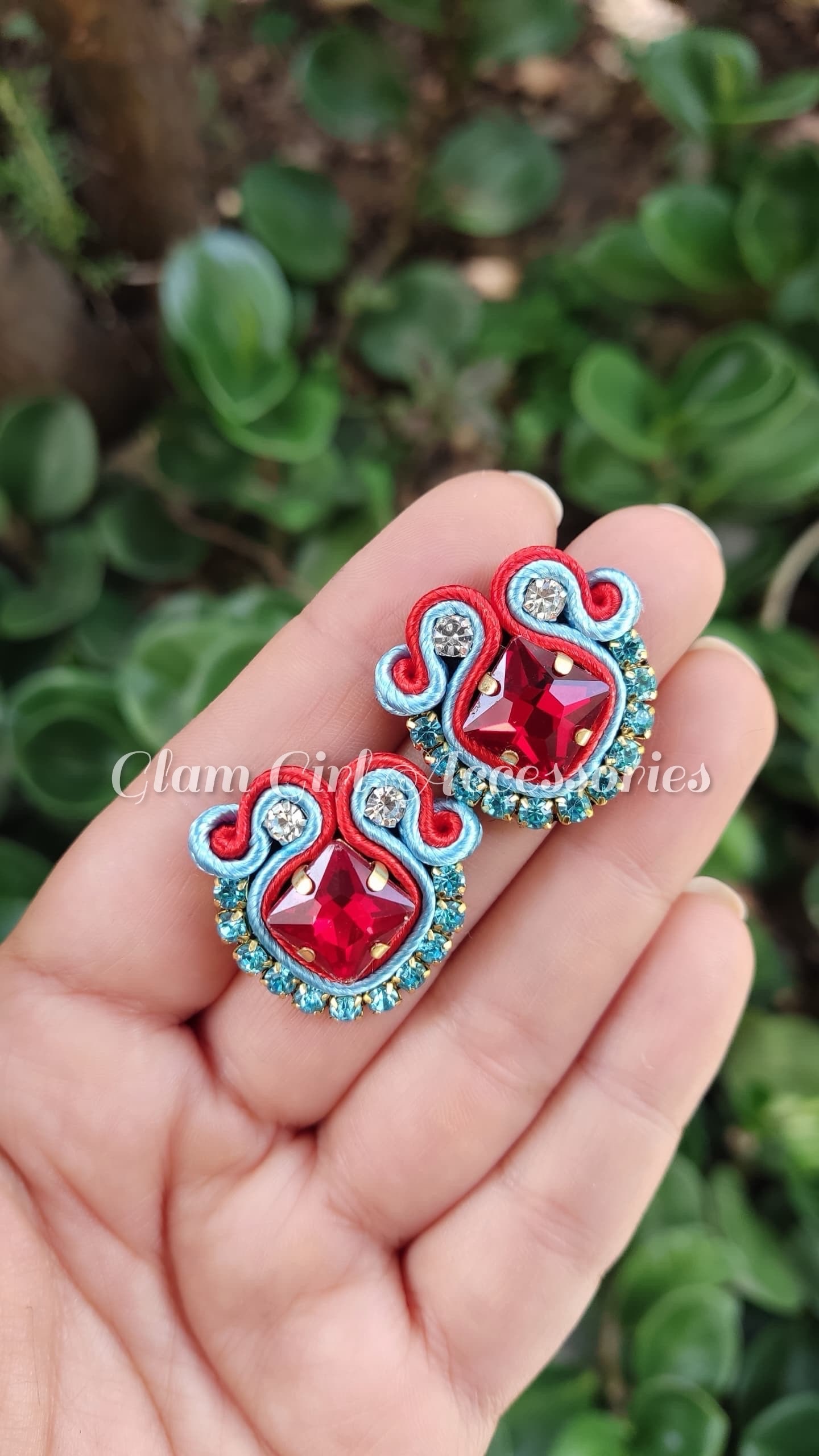 Janke Crystal Soutache Earrings - Image 11