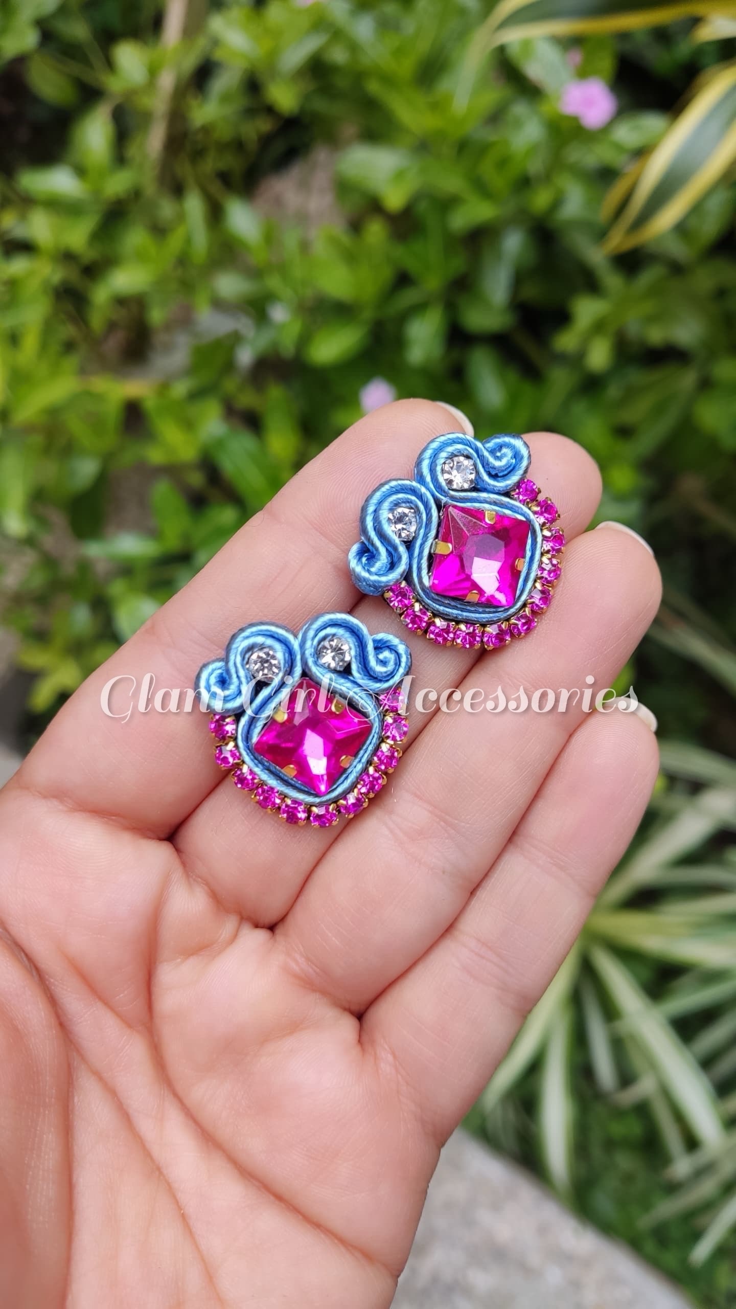 Janke Crystal Soutache Earrings - Image 9