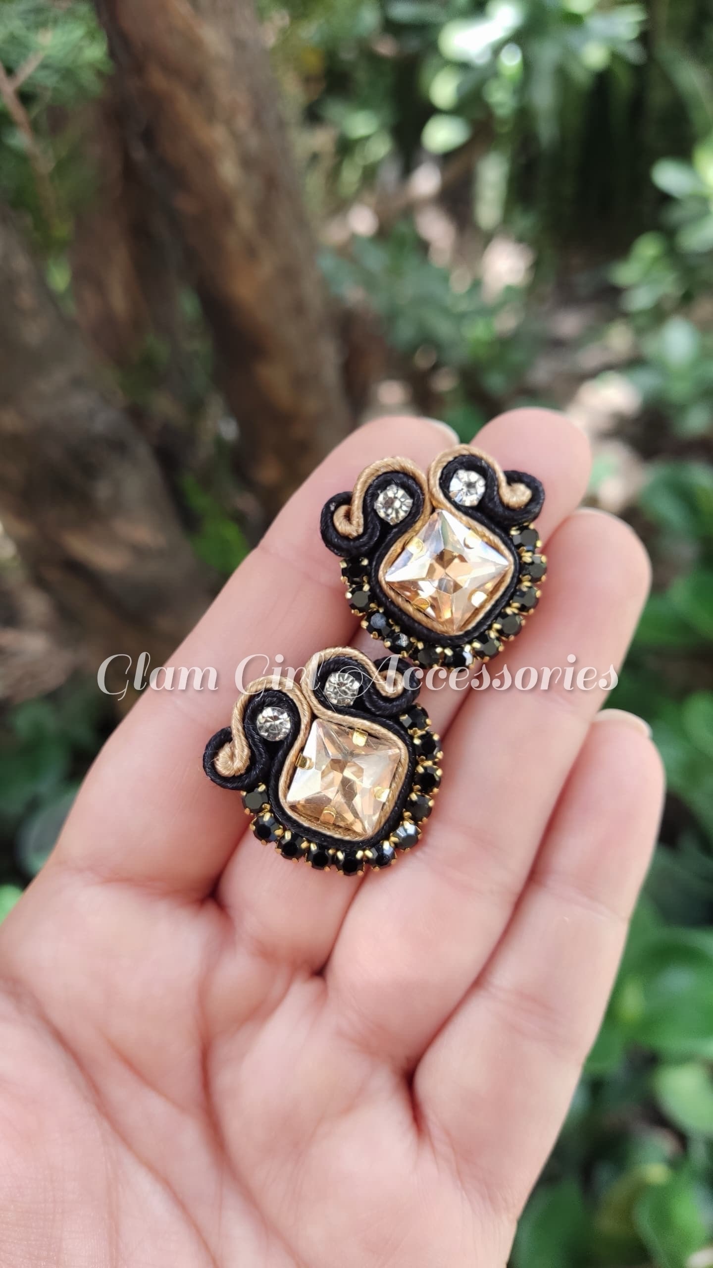 Janke Crystal Soutache Earrings - Image 12