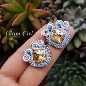 Janke Crystal Soutache Earrings