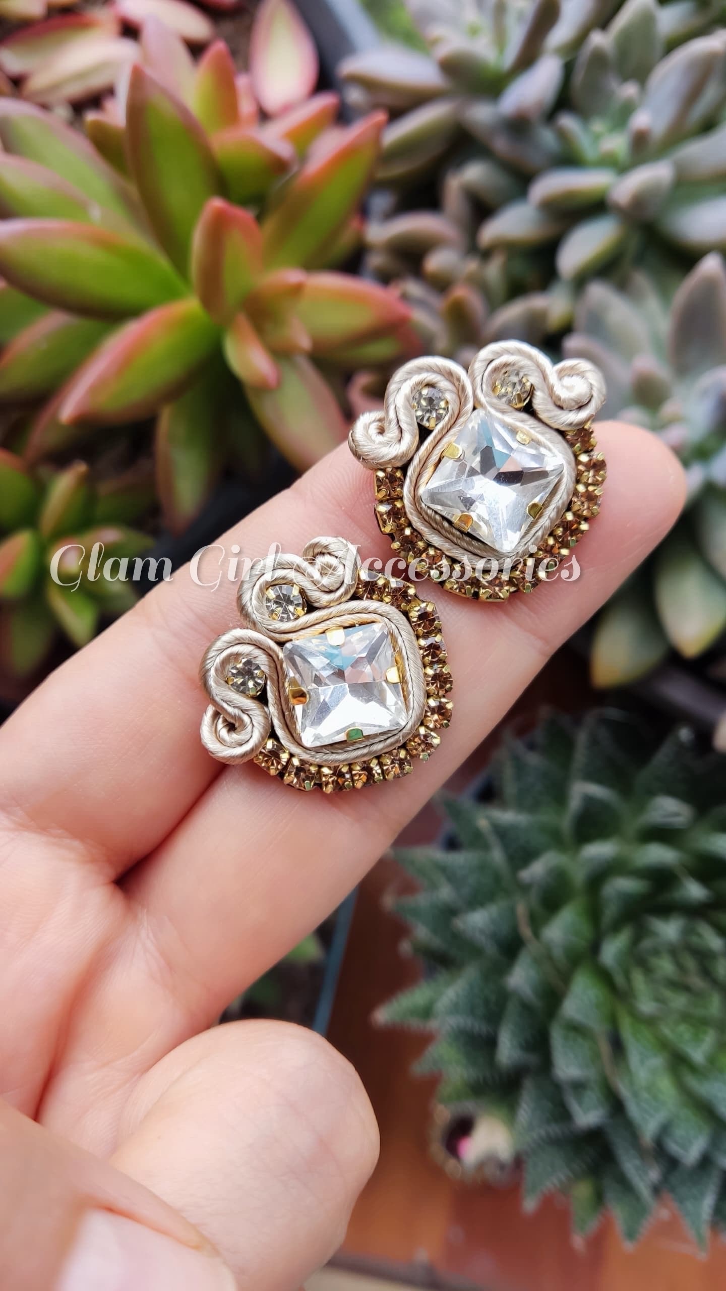 Janke Crystal Soutache Earrings - Image 35