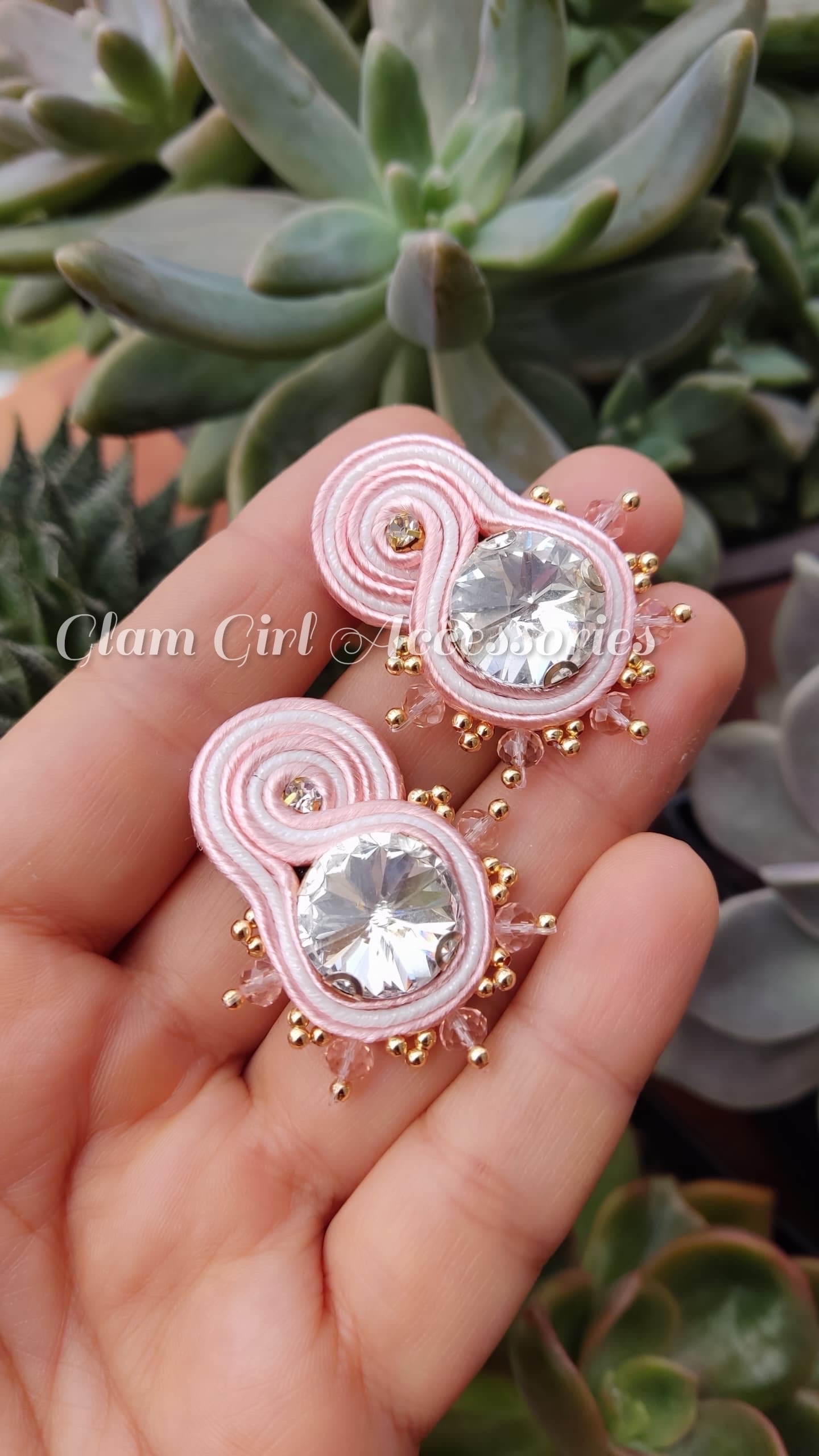 Leandi Crystal Soutache Earrings - Image 7