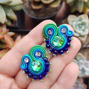 Mia Crystal Soutache Earrings