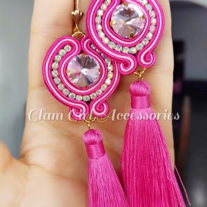 Charlene Crystal Soutache Earrings