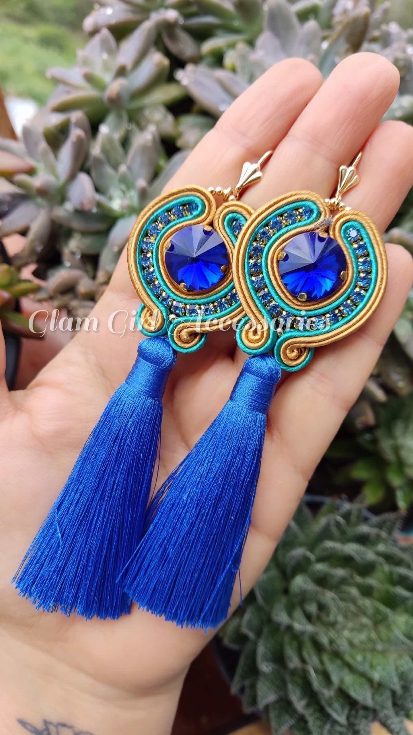 Charlene Crystal Soutache Earrings - Image 5