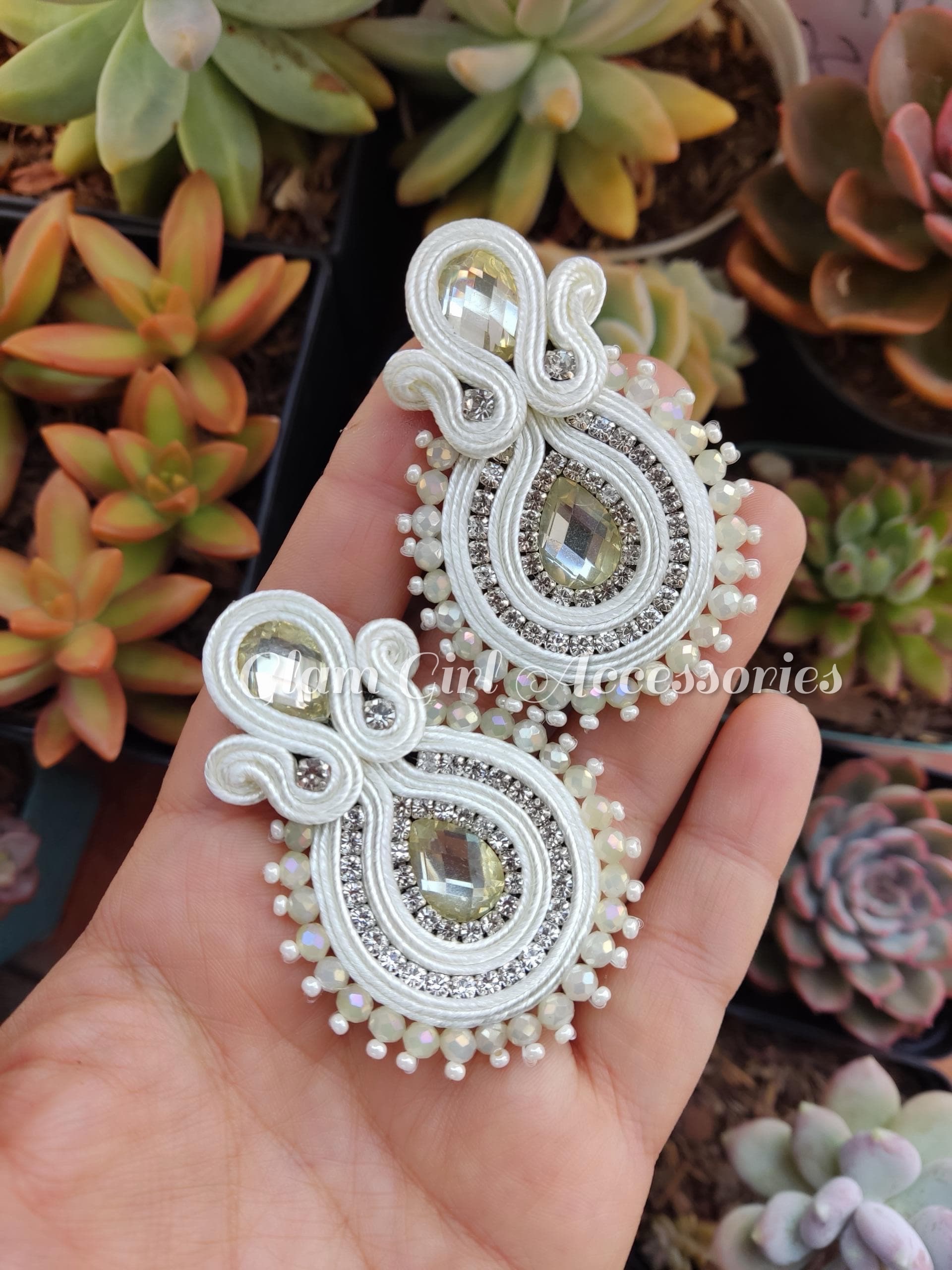 Keyla Crystal Soutache Earrings - Image 6
