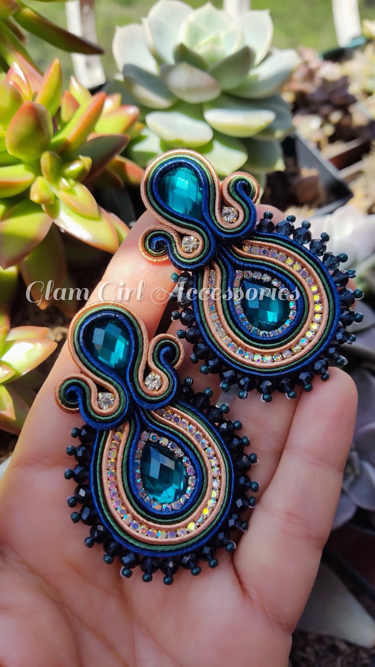 Keyla Crystal Soutache Earrings - Image 8