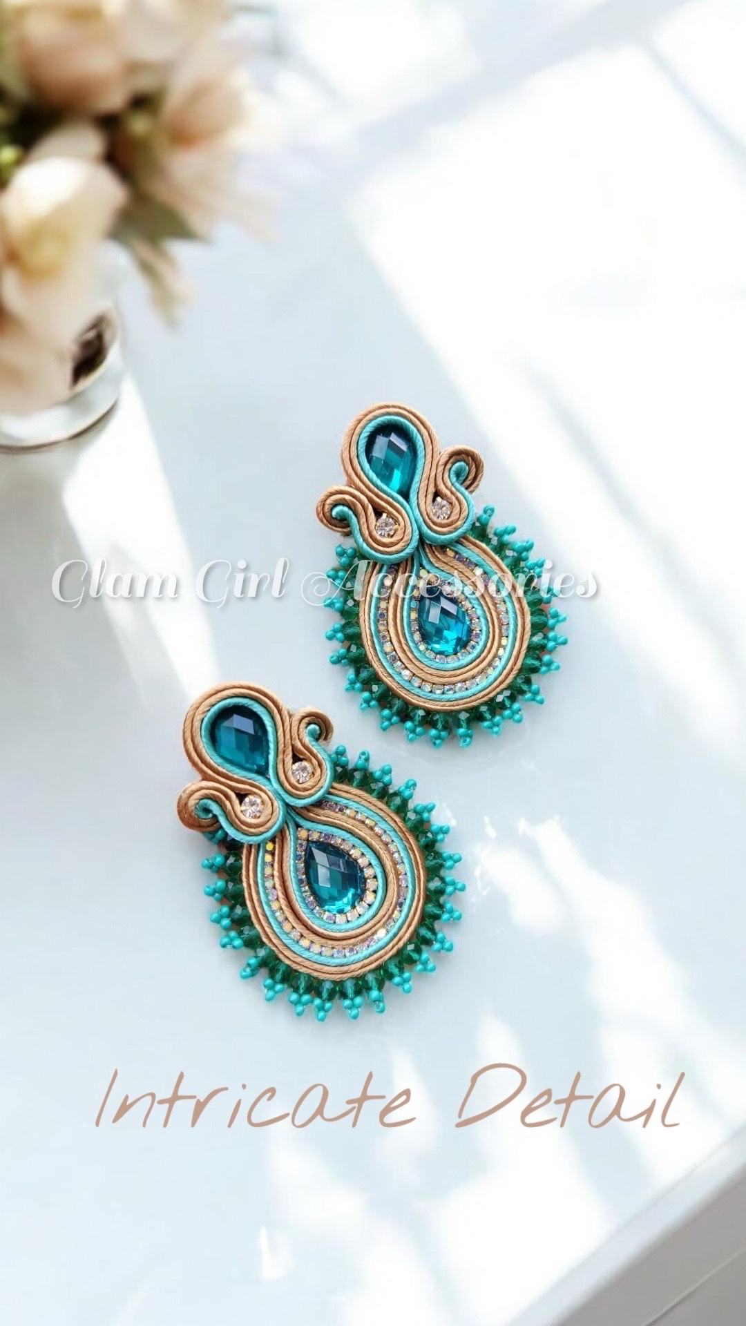Keyla Crystal Soutache Earrings