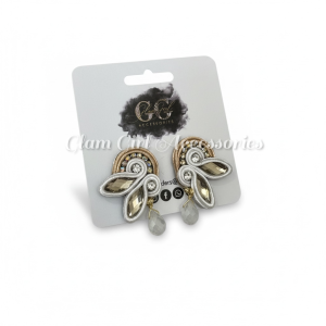 Lente Crystal Soutache Earrings
