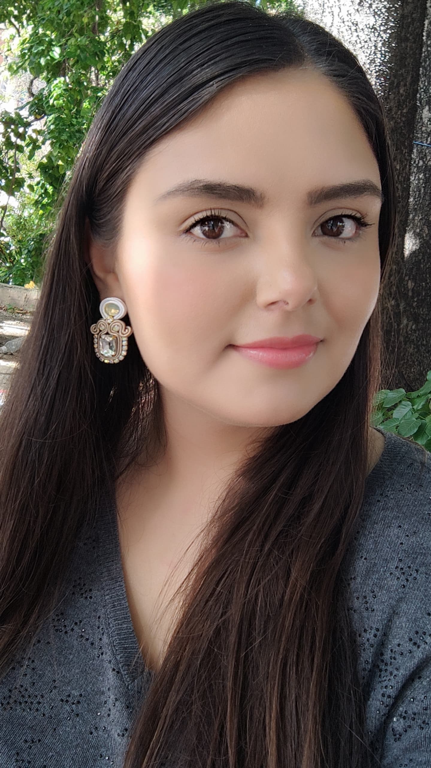 Lune Crystal Soutache Earrings - Image 16