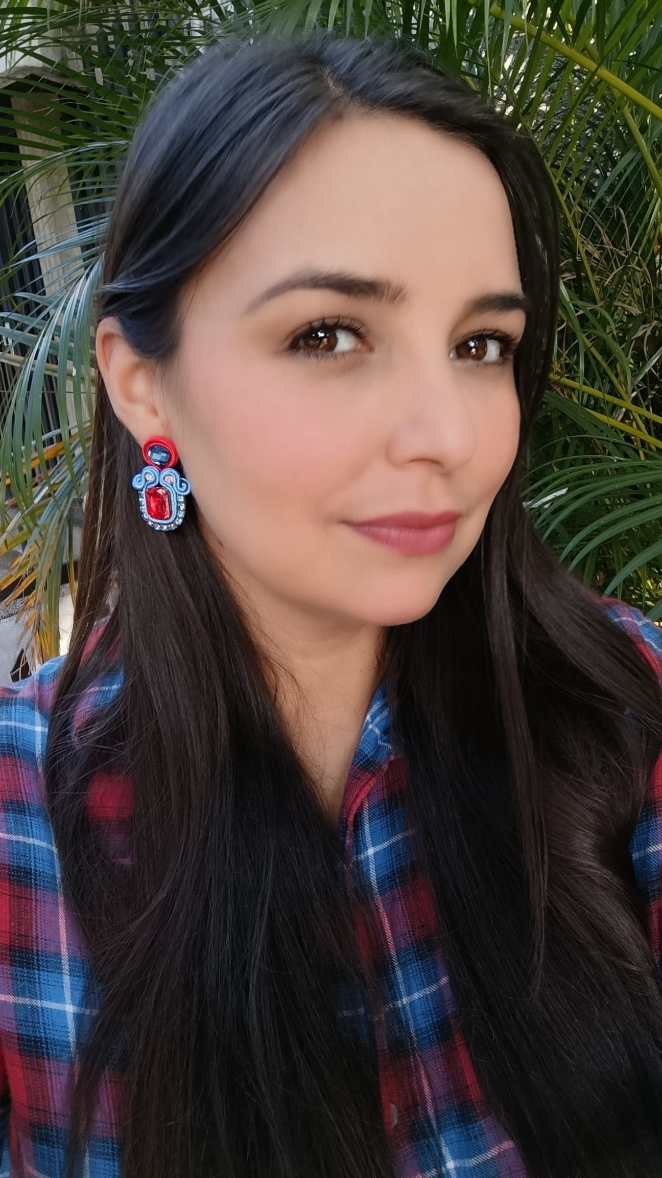 Lune Crystal Soutache Earrings - Image 17