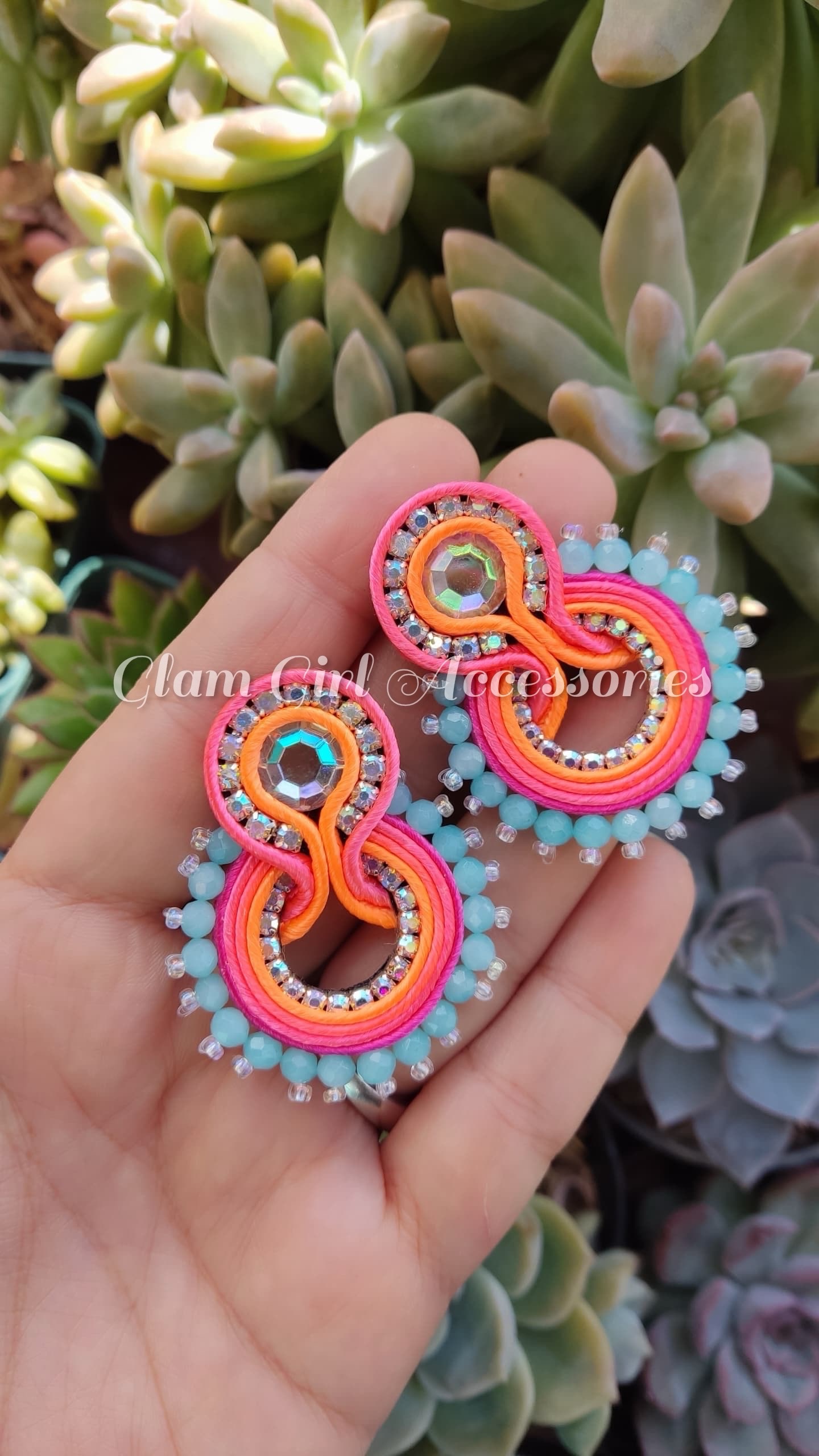 Ruth Crystal Soutache Earrings - Image 11