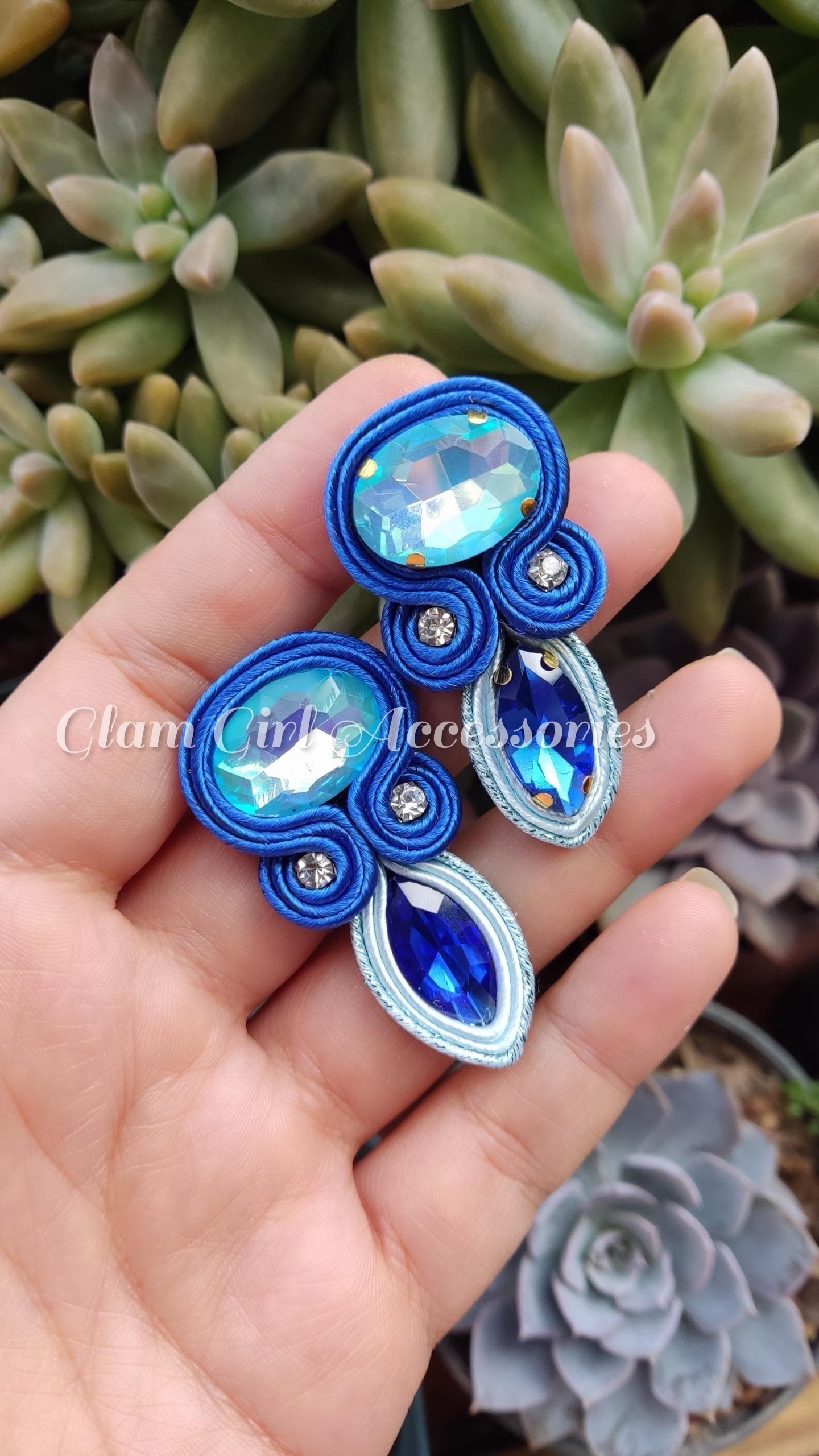 Gerda Crystal Soutache Earrings - Image 11