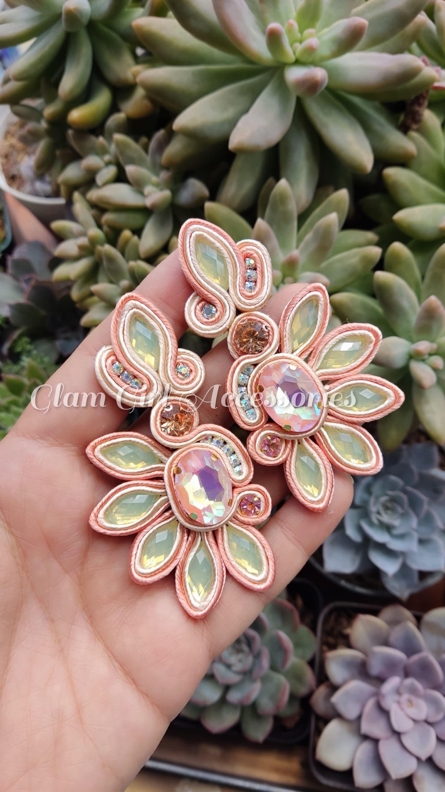 Mieke Crystal Soutache Earrings - Image 6
