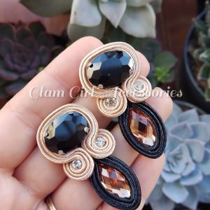 Gerda Crystal Soutache Earrings