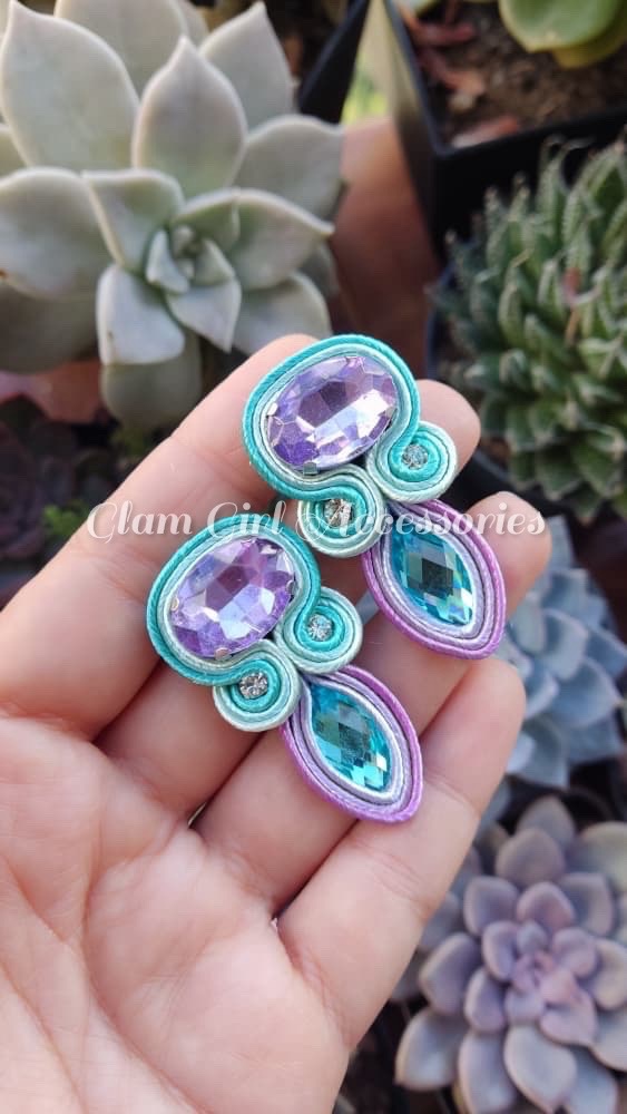 Gerda Crystal Soutache Earrings - Image 12