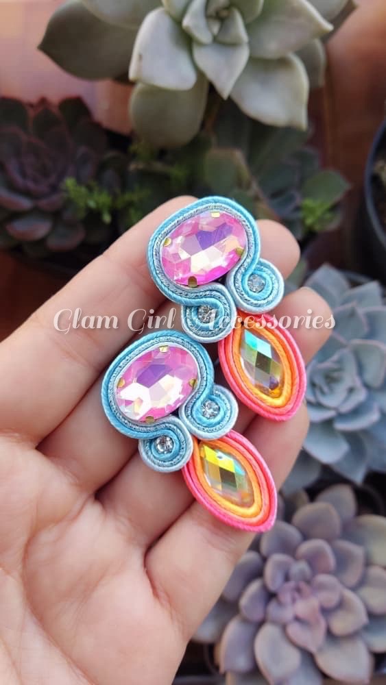 Gerda Crystal Soutache Earrings - Image 13