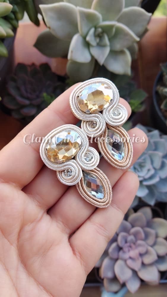 Gerda Crystal Soutache Earrings - Image 14