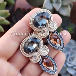 Gerda Crystal Soutache Earrings