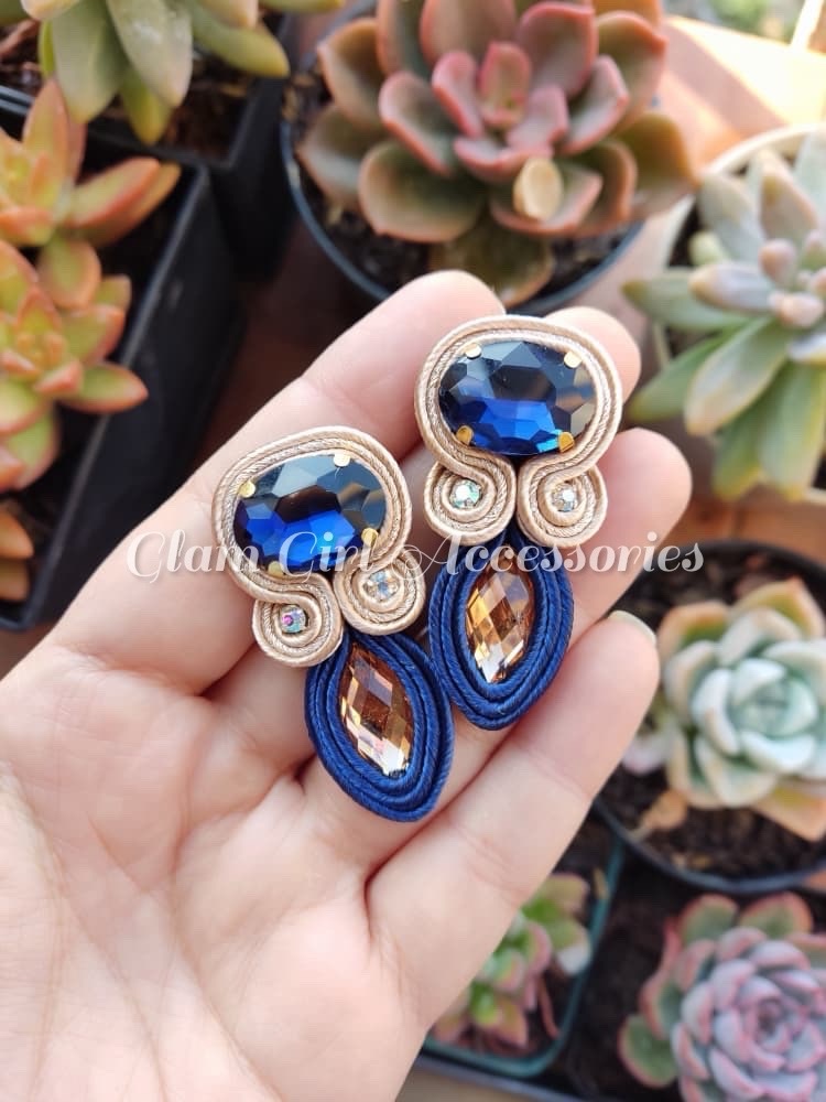 Gerda Crystal Soutache Earrings - Image 8