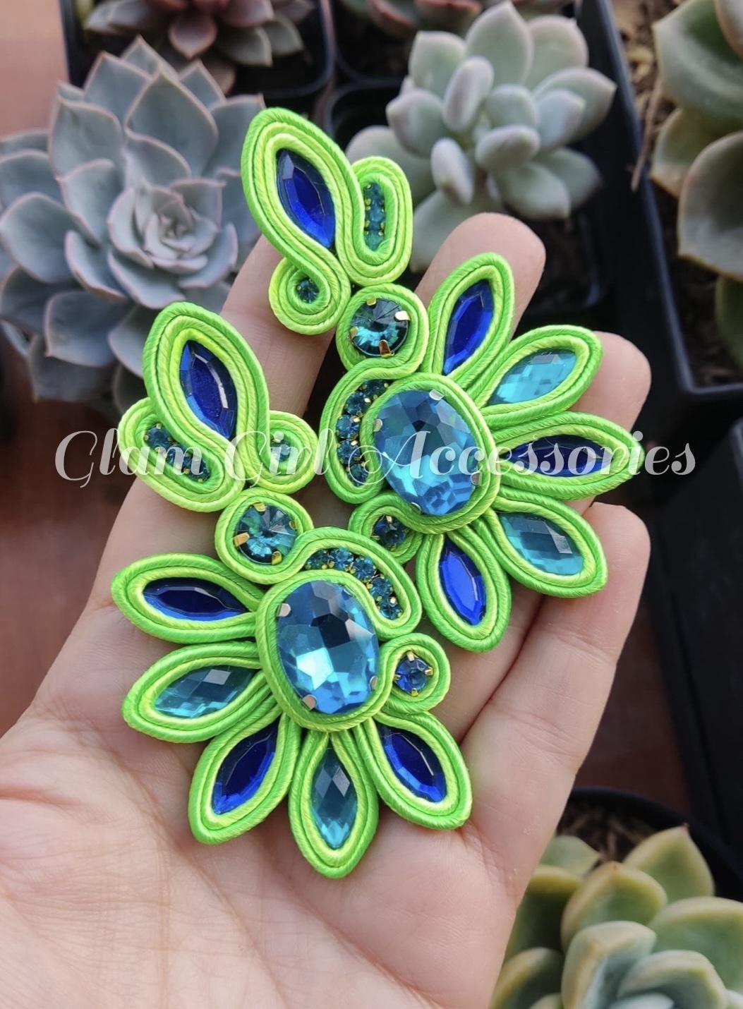 Mieke Crystal Soutache Earrings - Image 9