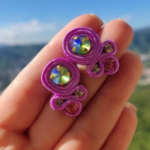 Emma Mini Crystal Soutache Earrings