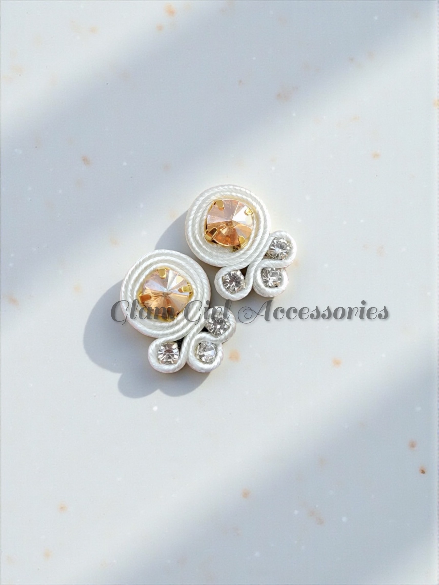 Emma Mini Crystal Soutache Earrings - Image 25