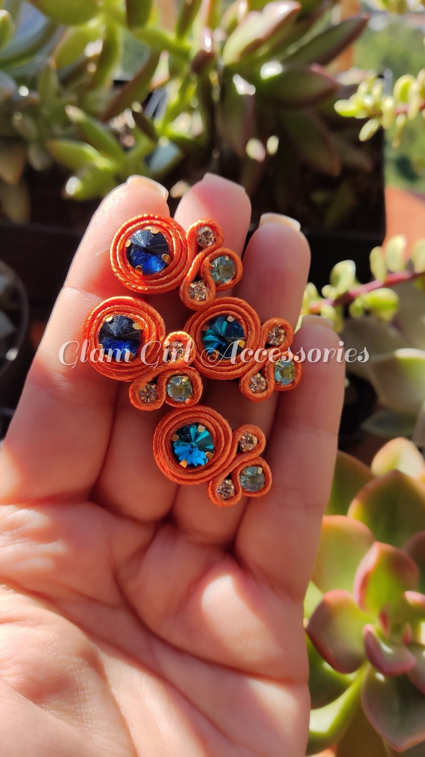 Emma Mini Crystal Soutache Earrings - Image 26