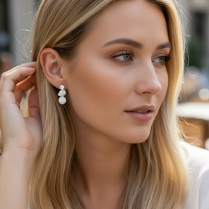 Stainless Steel CZ Drop Earrings💧