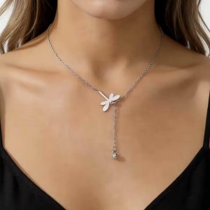 Stainless Steel Dragonfly Necklace