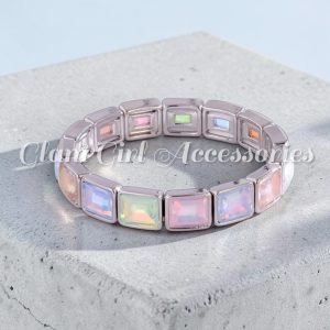 Horizon Baguette Crystal Stretch Bracelet
