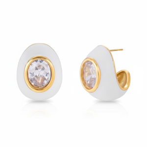 Stainless Steel Enamel 🥚shaped Studs Copy