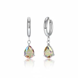 Stainless Steel Waterdroplet Charm Hoops 💧