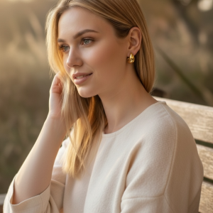 Stainless Steel 🌙 Shaped Studs